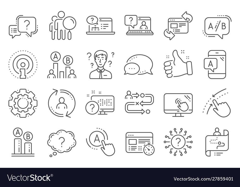 Ux-Liniensymbole setzen ab Testfahrt Wegkarte vector image Ux-Liniensymbole setzen ab Testfahrt Wegkarte