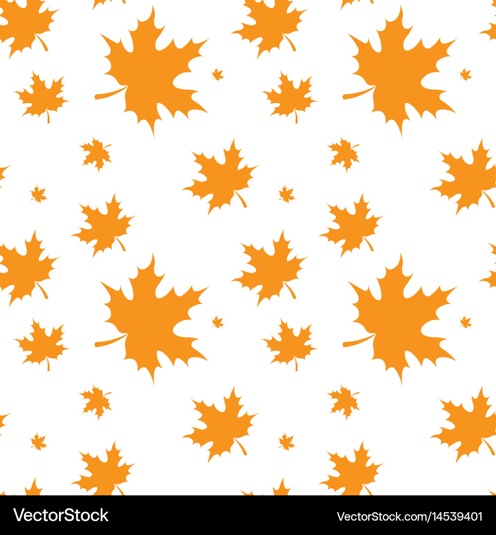 Yellow maple leaf autumn seamless pattern Vector Image
