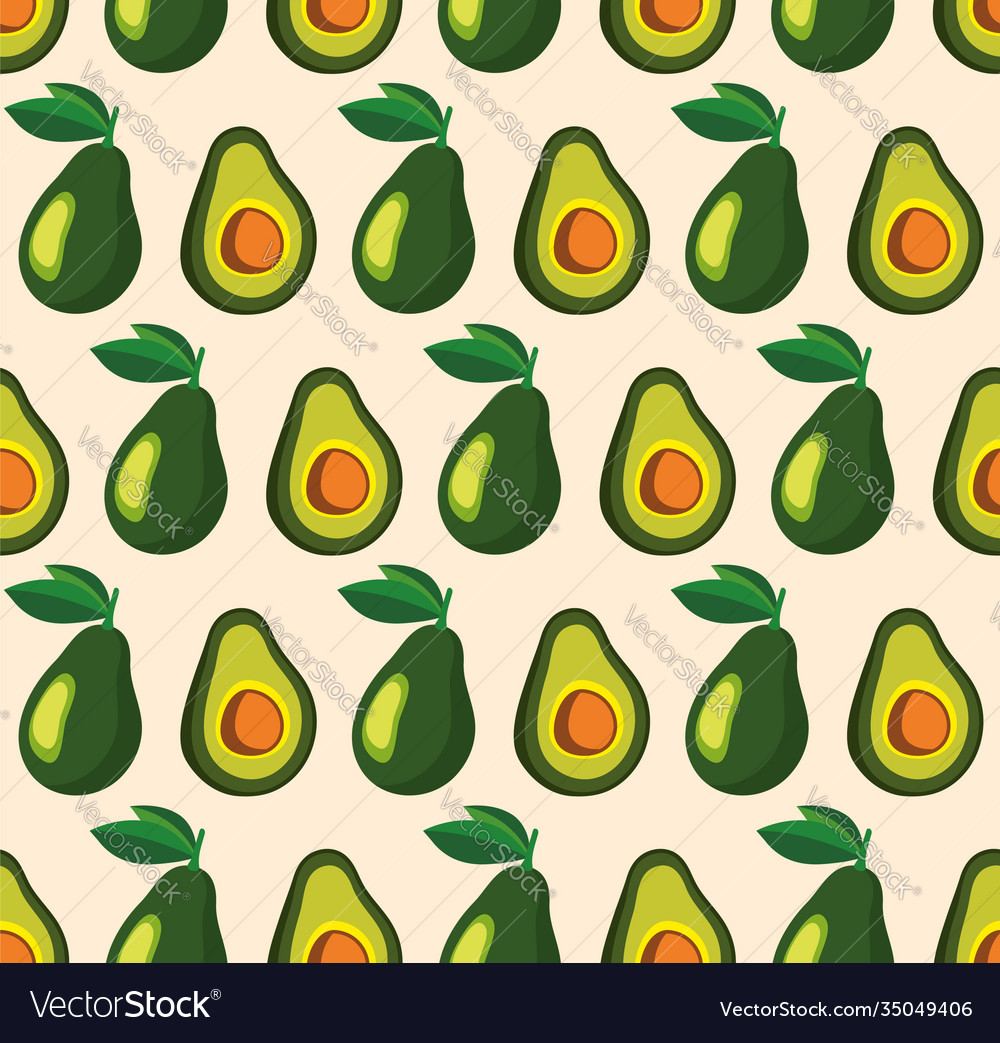 Avocado Nahtlose Muster - Sommer Textur