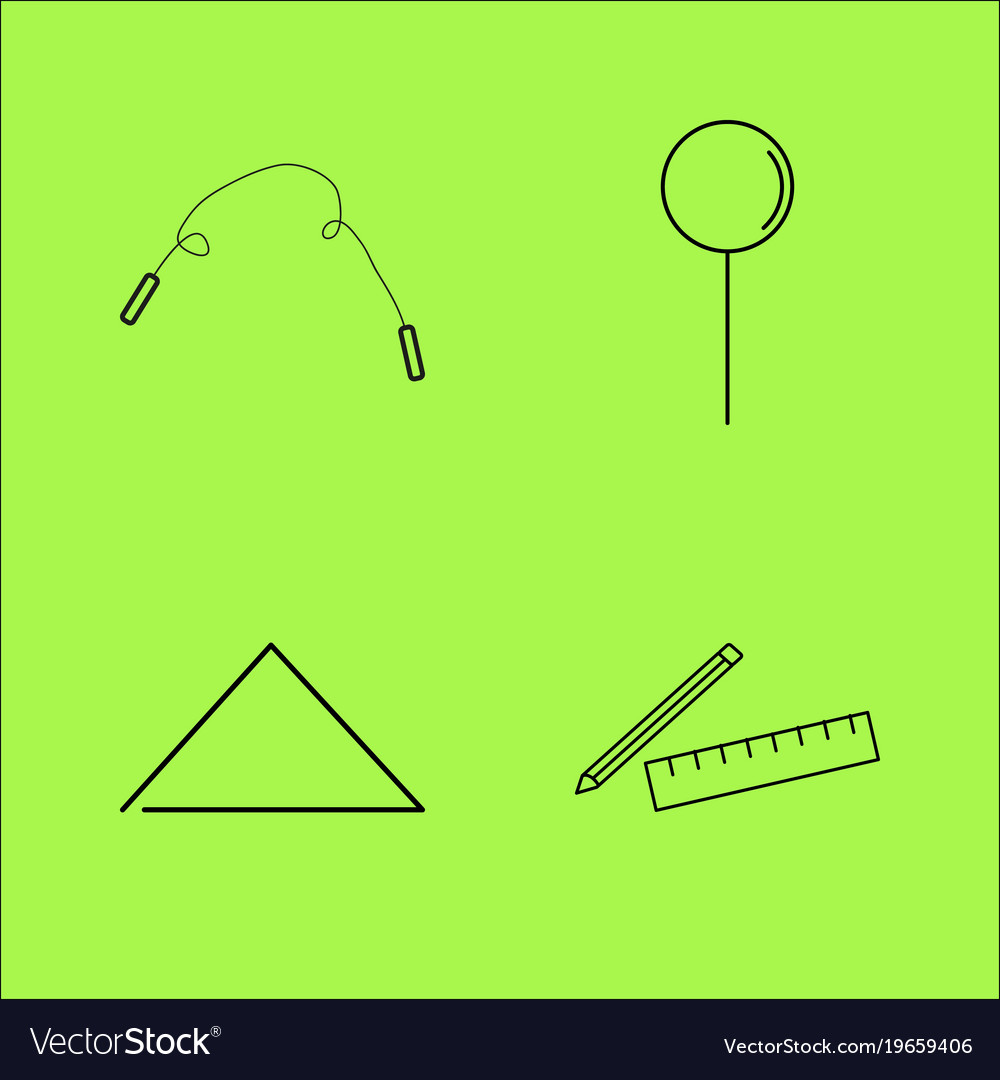 Basic content simple linear outline icon set