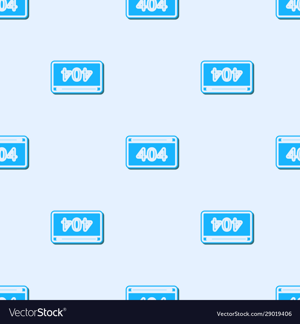 Blue line page with a 404 error icon isolated Vector Image Blue line page with a 404 error icon isolated