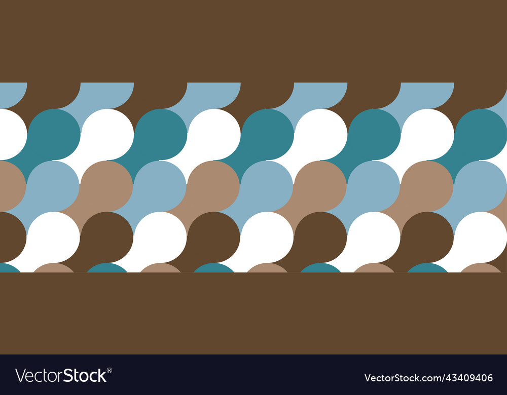 Circles in endless pattern colored background