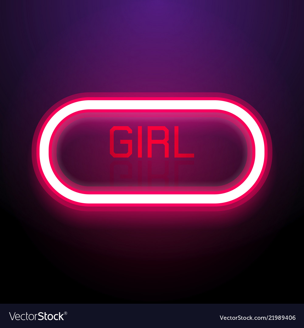 Create neon light girl letter background