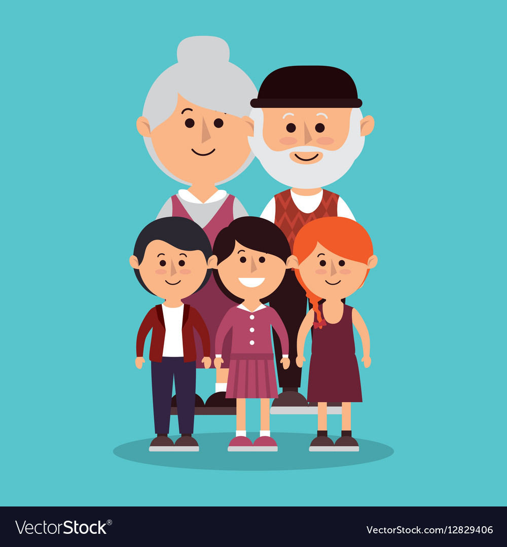 Cute Family Members Group Royalty Free Vector Image