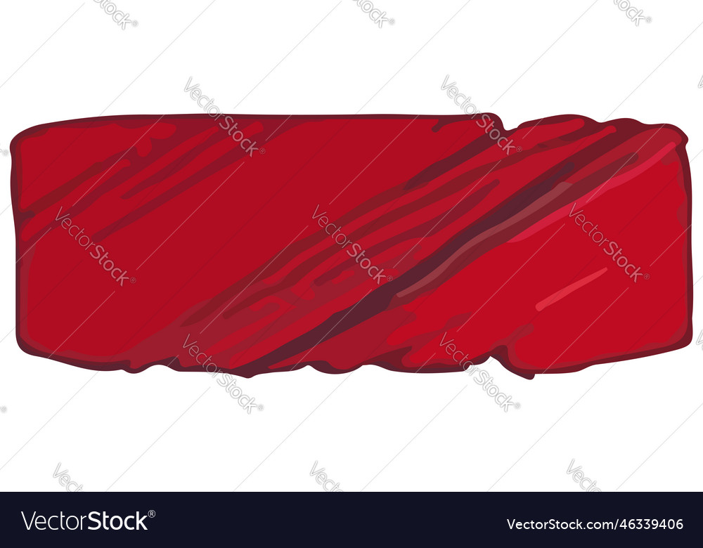Dark red rectangular shape with diagonal brush
