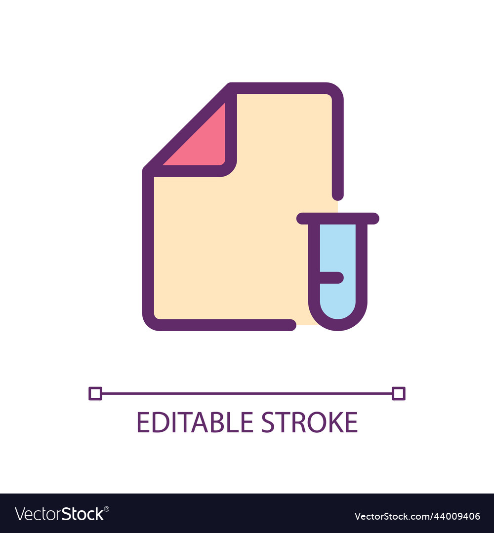 Electronic test record pixel perfect rgb color ui vector image Electronic test record pixel perfect rgb color ui