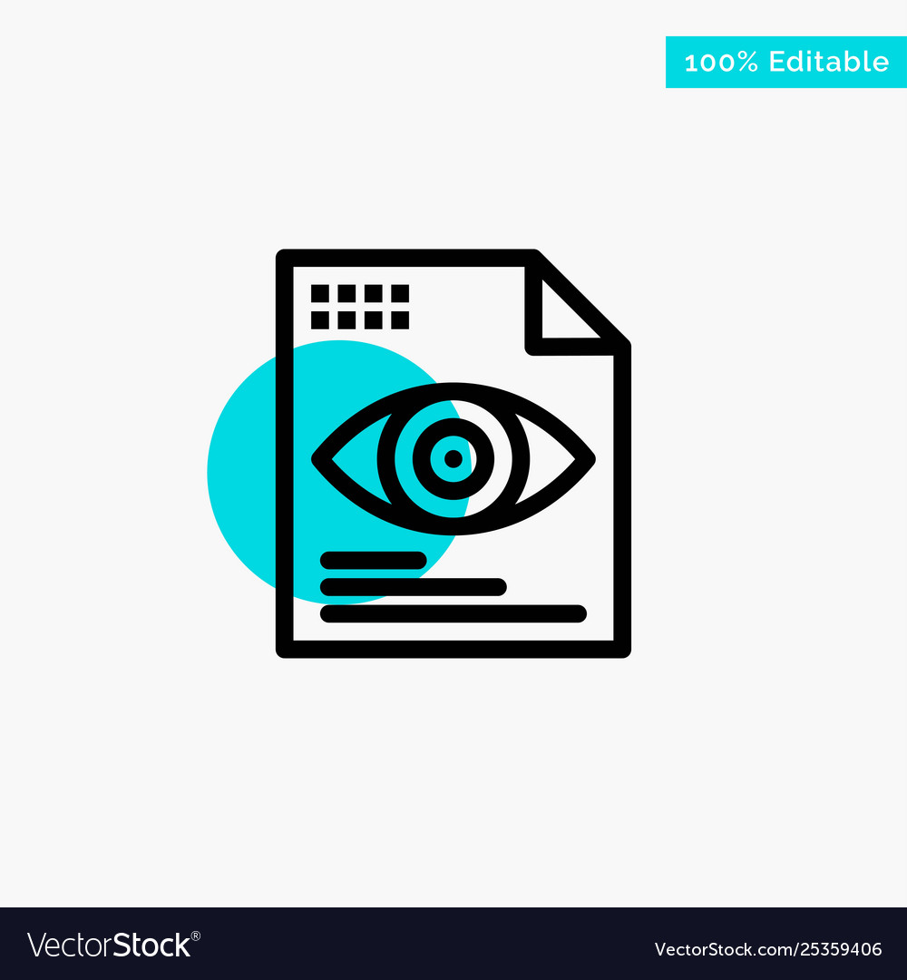 File text eye computing turquoise highlight vector image File text eye computing turquoise highlight