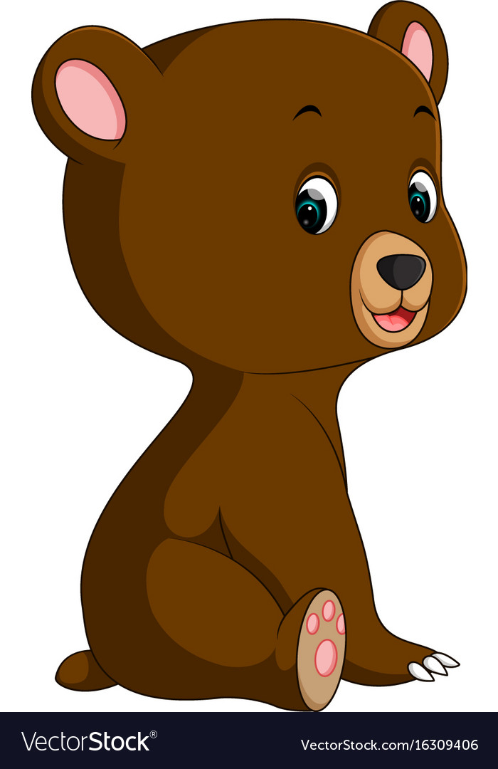 Funny bear cartoon Royalty Free Vector Image - VectorStock