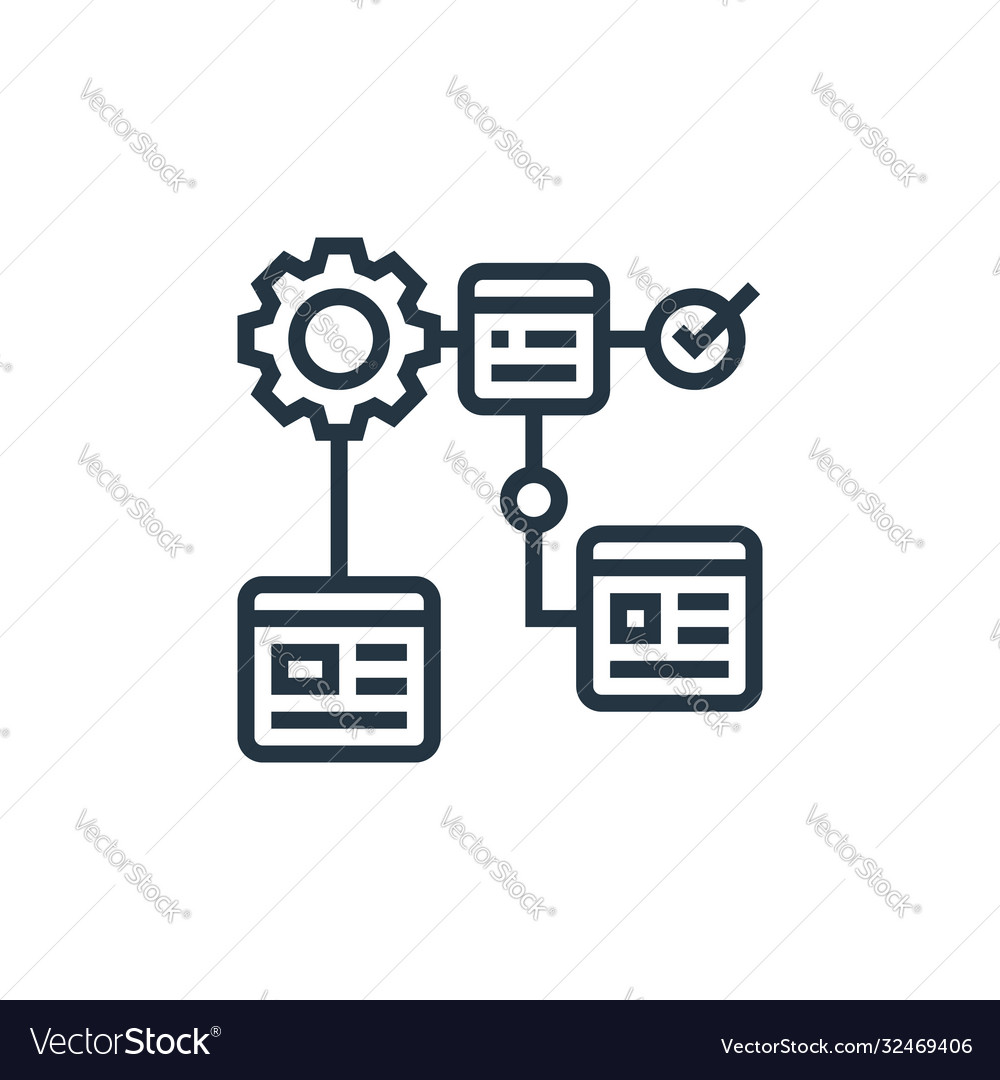 Hierarchy structure icon isolated on white Vector Image Hierarchy structure icon isolated on white