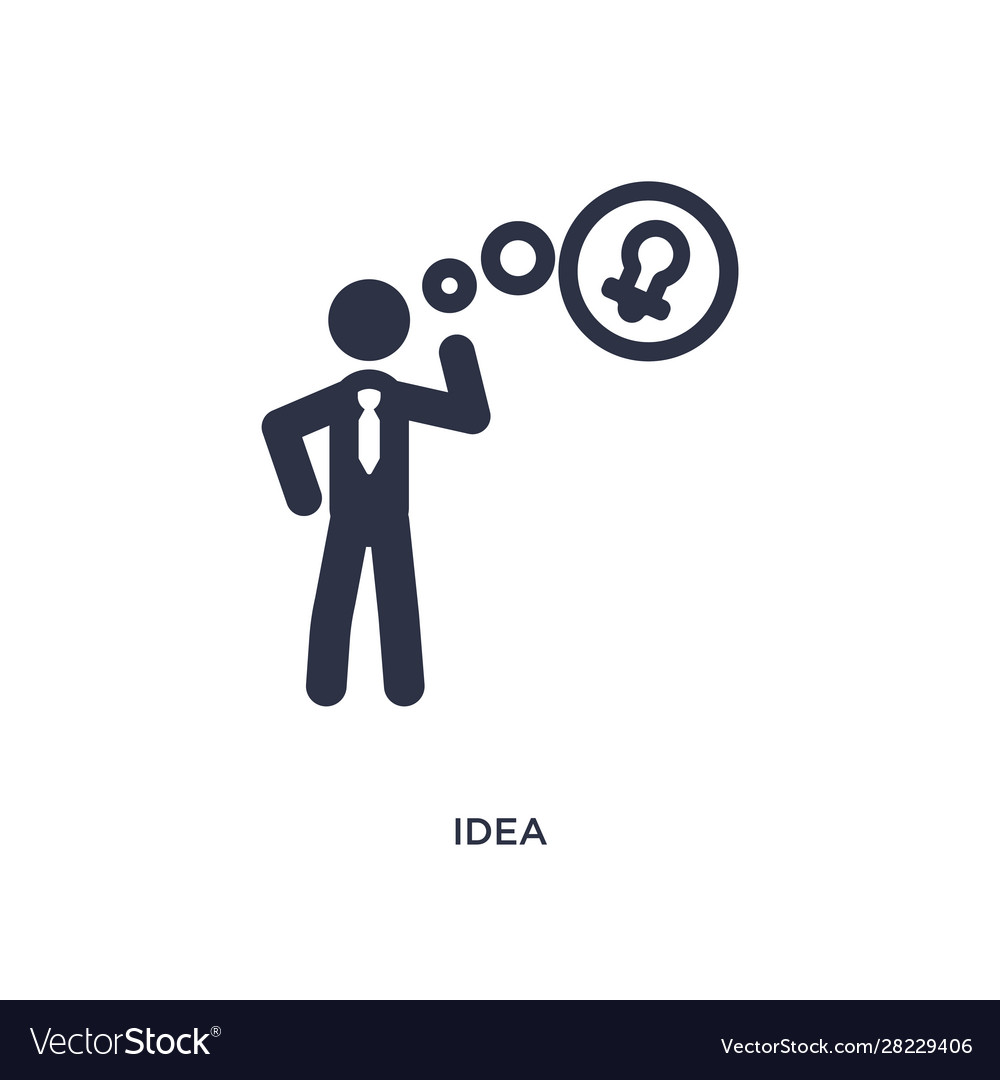 Idea icon on white background simple element from