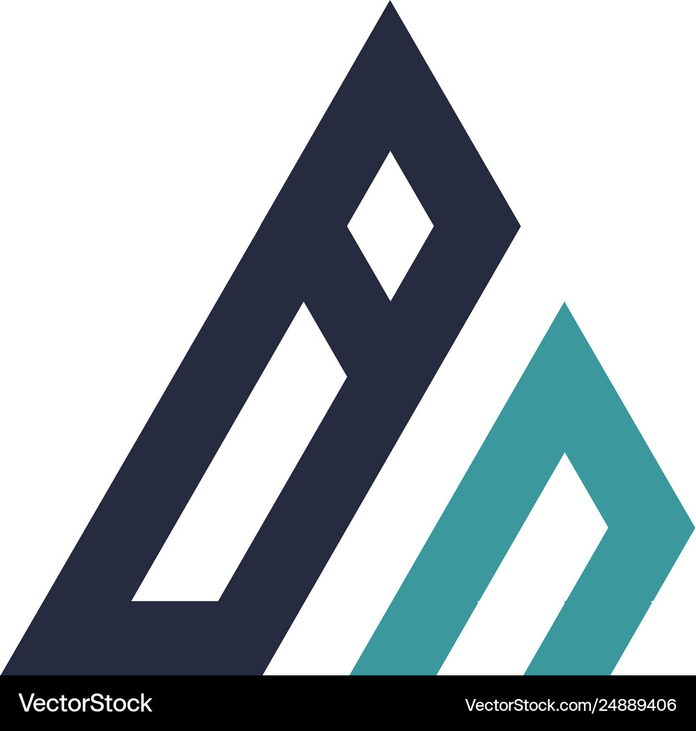 Initial letter triangle logo Royalty Free Vector Image
