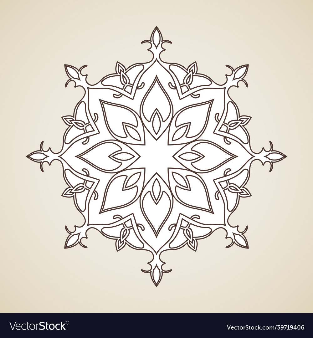 Round pattern circular ornament design element
