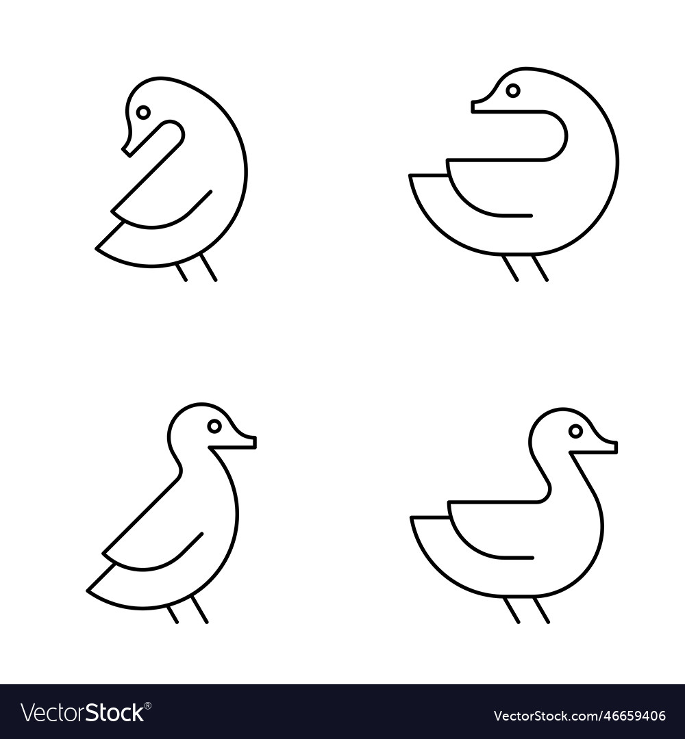 Set of duck logo