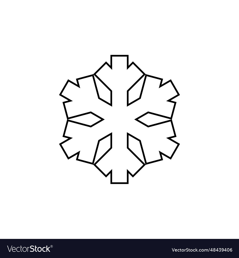 Snowflake icon minimal snow symbol flake