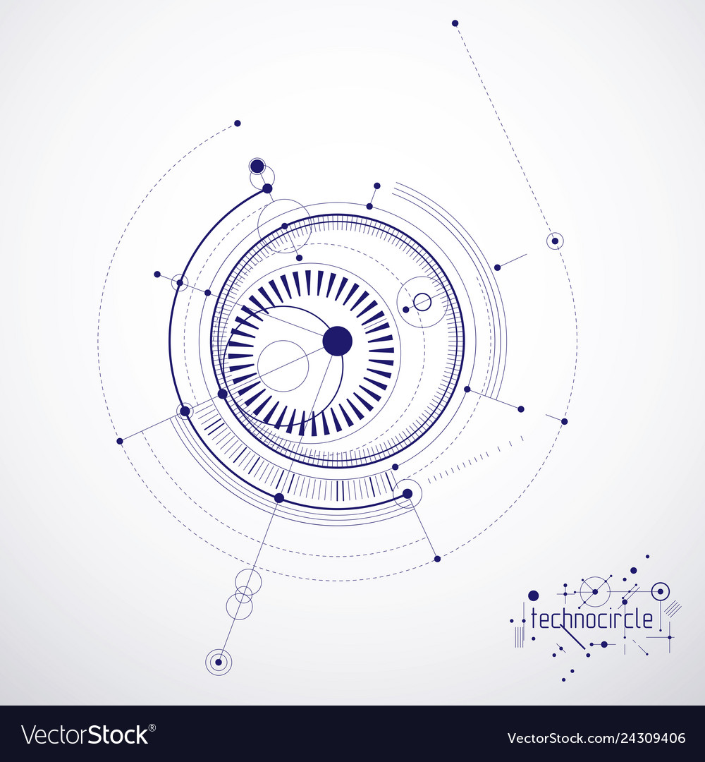Technical plan abstract engineering draft for use vector image Technical plan abstract engineering draft for use