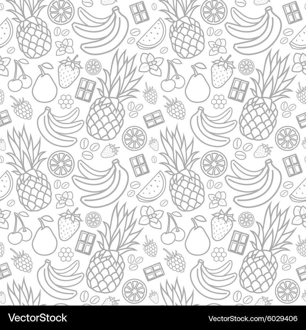 Tropical Fruit Pattern Royalty Free Vector Image