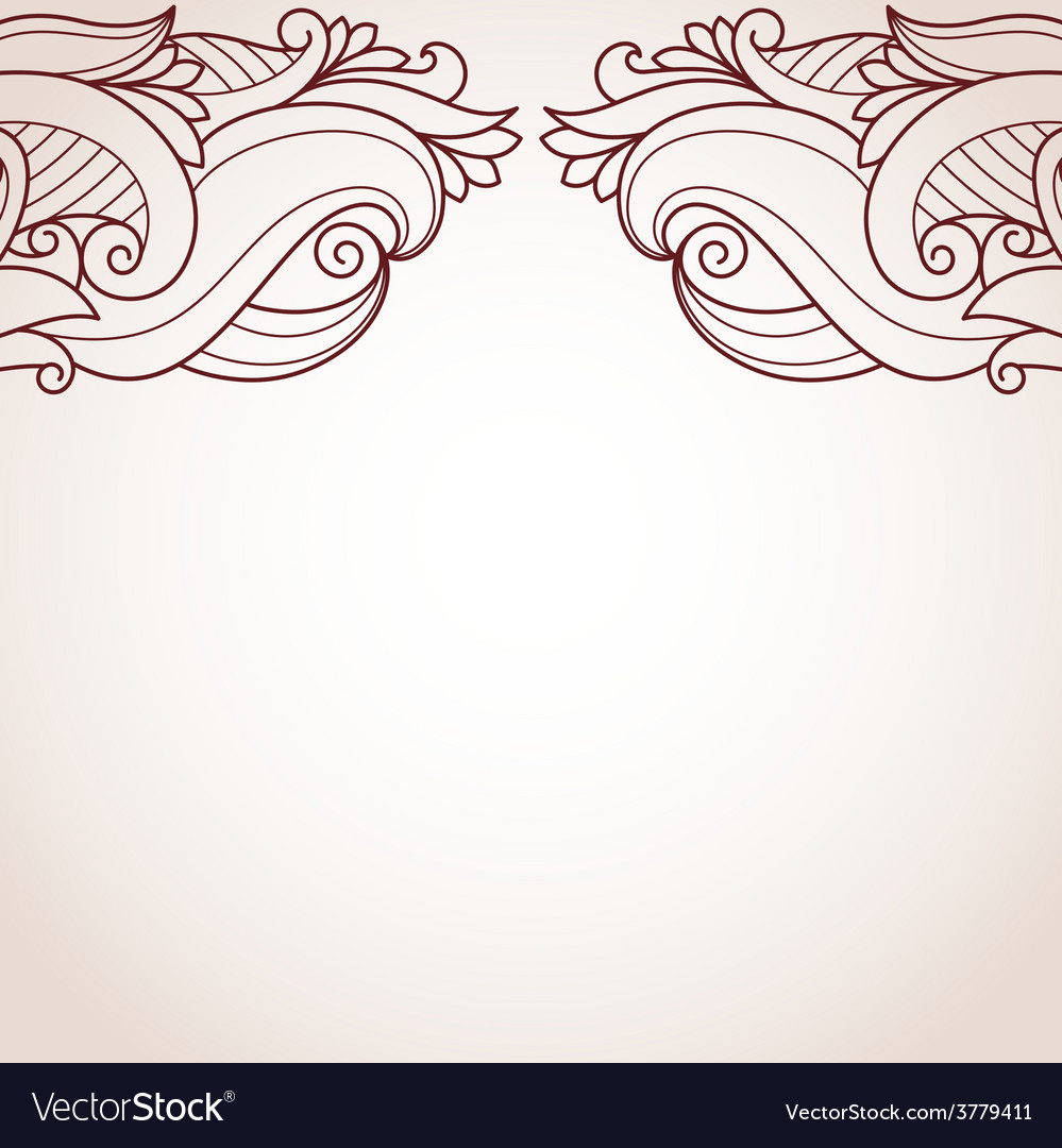 Abstract floral greeting card Royalty Free Vector Image