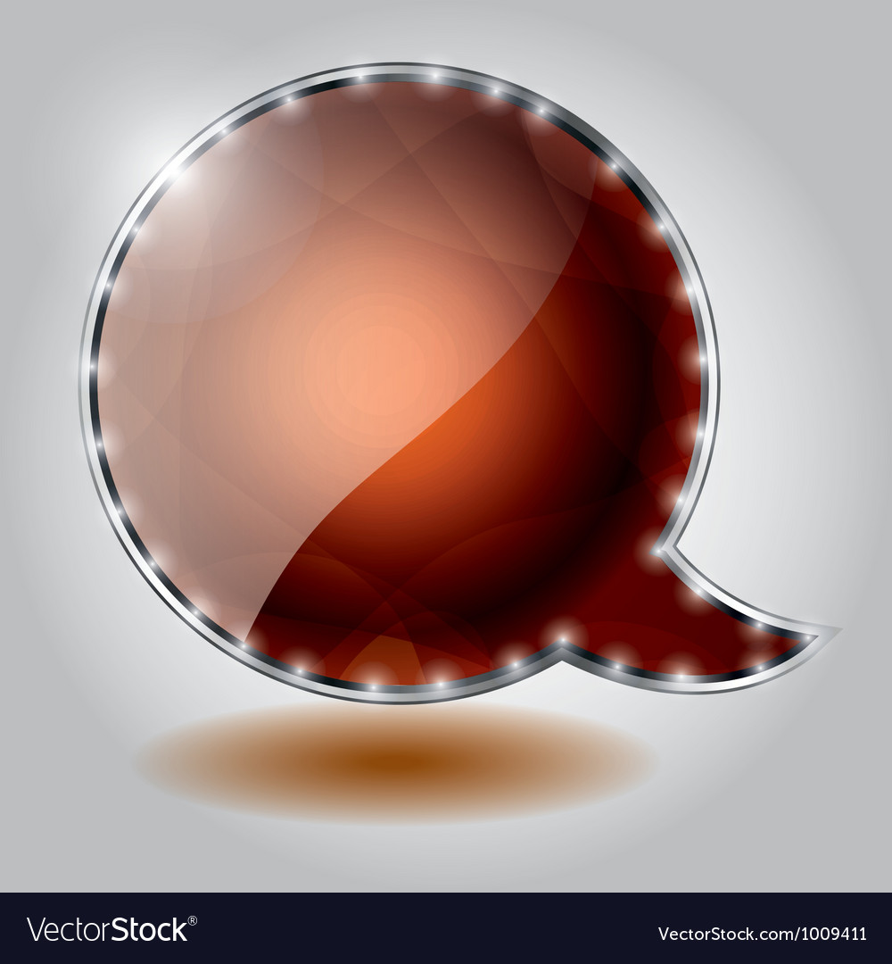 Abstract glossy speech bubble background