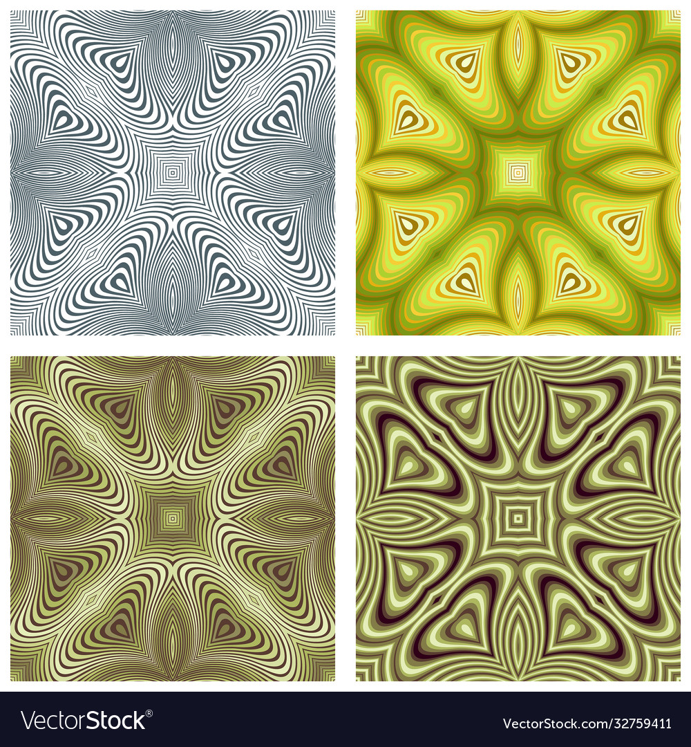 Abstract ornamental patterns set vector image Abstract ornamental patterns set
