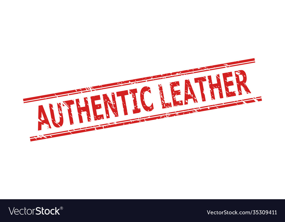 Authentic leather seal with grunge texture