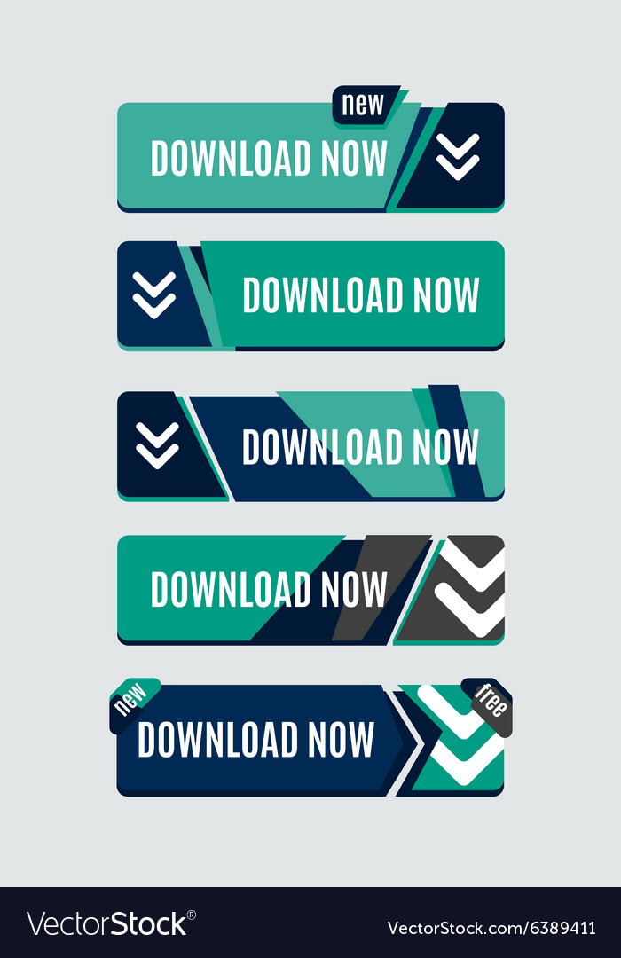 Colorful download web button modern flat design Vector Image