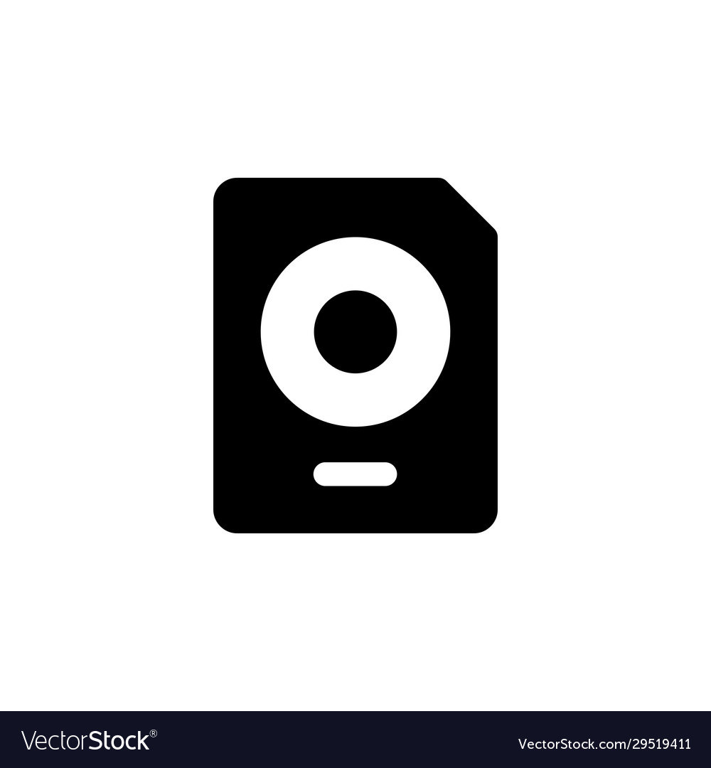 Disc file icon perfect for application web logo vector image Disc file icon perfect for application web logo