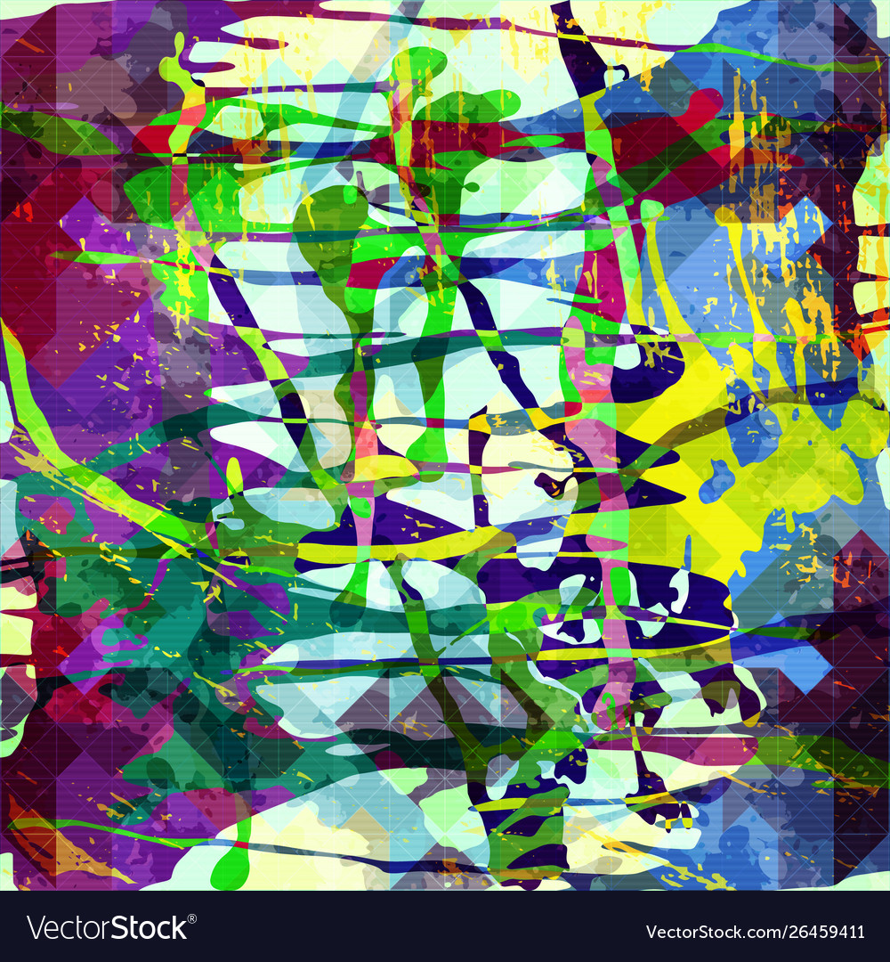 Geometric abstract color pattern in graffiti vector image Geometric abstract color pattern in graffiti