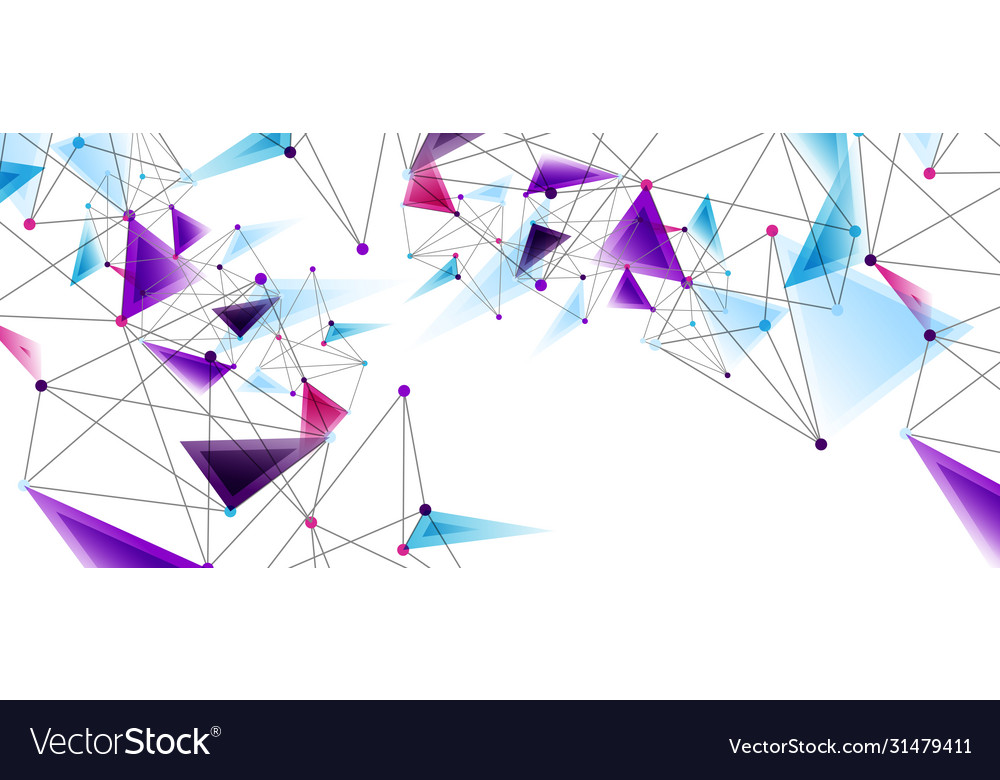 Line points connections triangular technology
