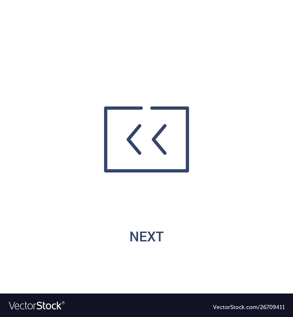 Next concept 2 colored icon simple line element vector image Next concept 2 colored icon simple line element