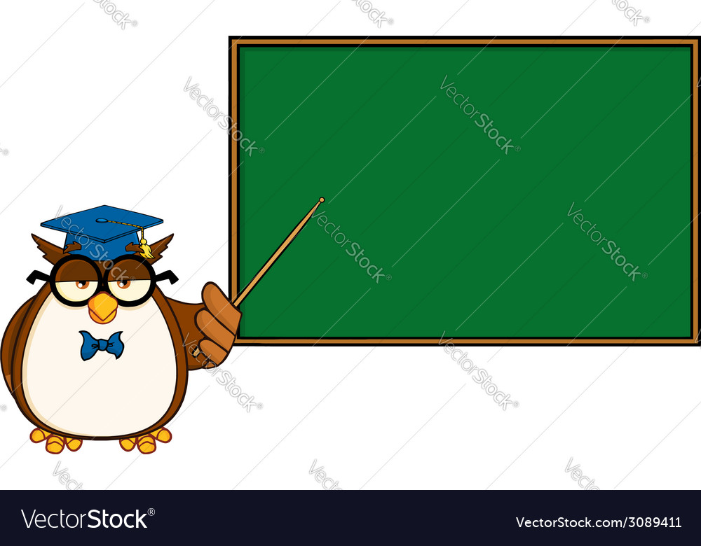 Download Owl teacher cartoon Royalty Free Vector Image - VectorStock