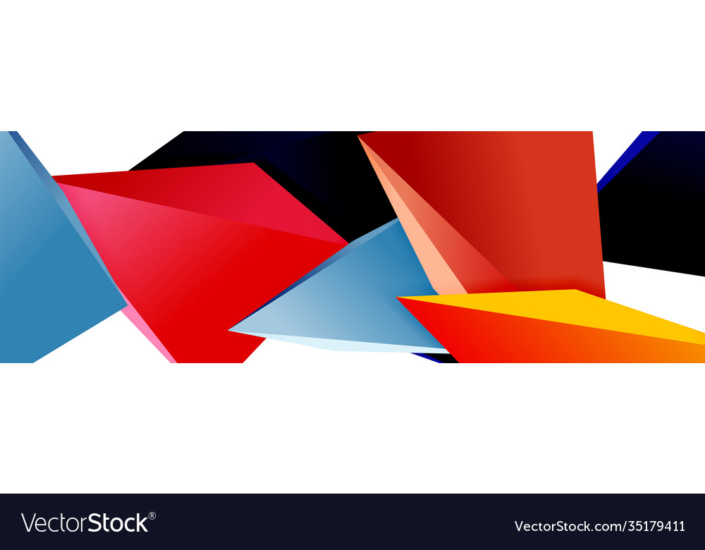 Triangle mosaic abstract background 3d triangular vector image Triangle mosaic abstract background 3d triangular