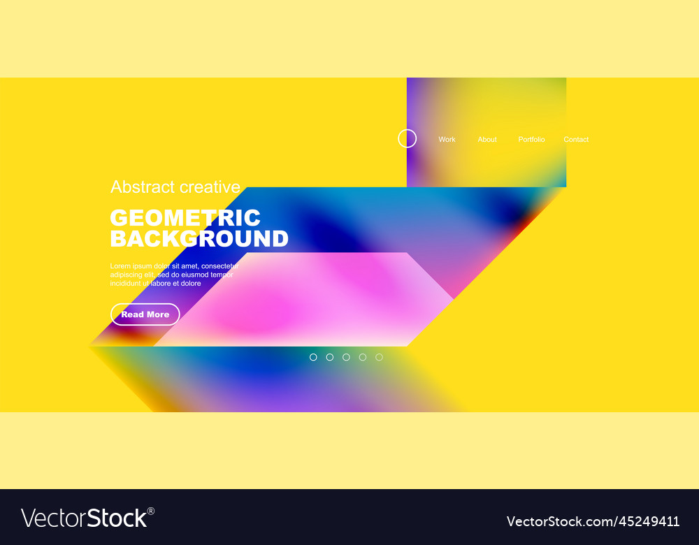 Triangles with fluid gradients abstract landing Vector Image Triangles with fluid gradients abstract landing