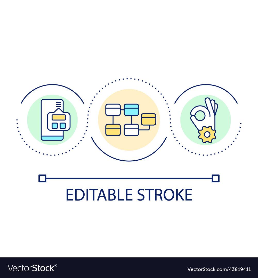 Website structure loop concept icon Vector Image Website structure loop concept icon