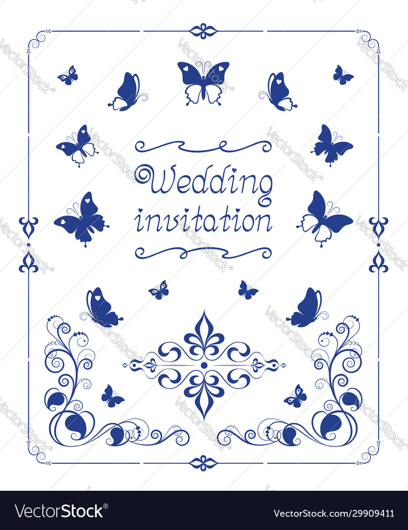 Wedding floral ornaments vector image Wedding floral ornaments