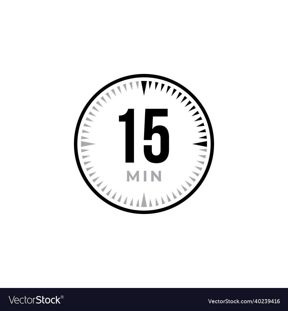 15 minutes stopwatch icon digital timer clock