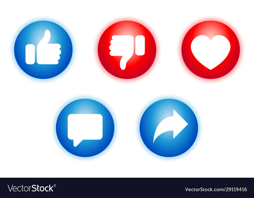 A set buttons for your website or mobile app vector image A set buttons for your website or mobile app