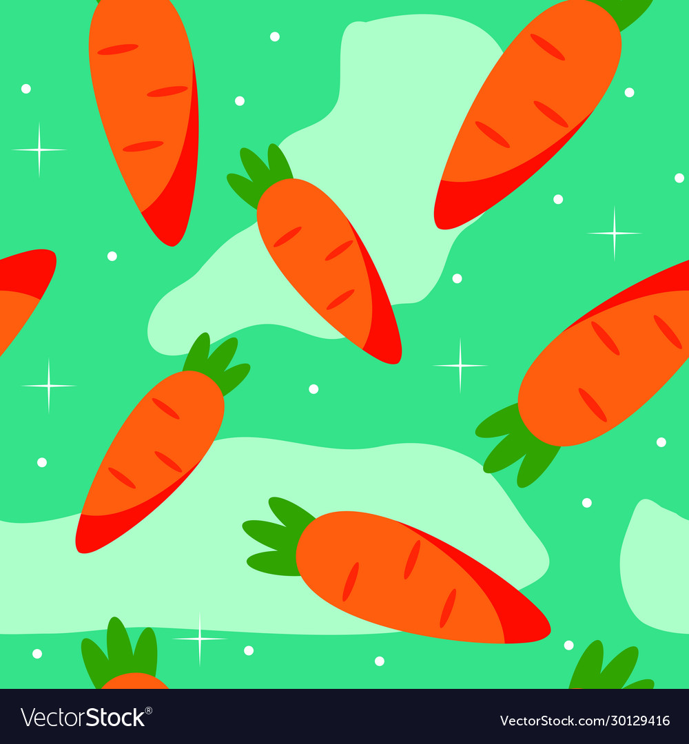 Abstract carrot seamless pattern background vector image Abstract carrot seamless pattern background
