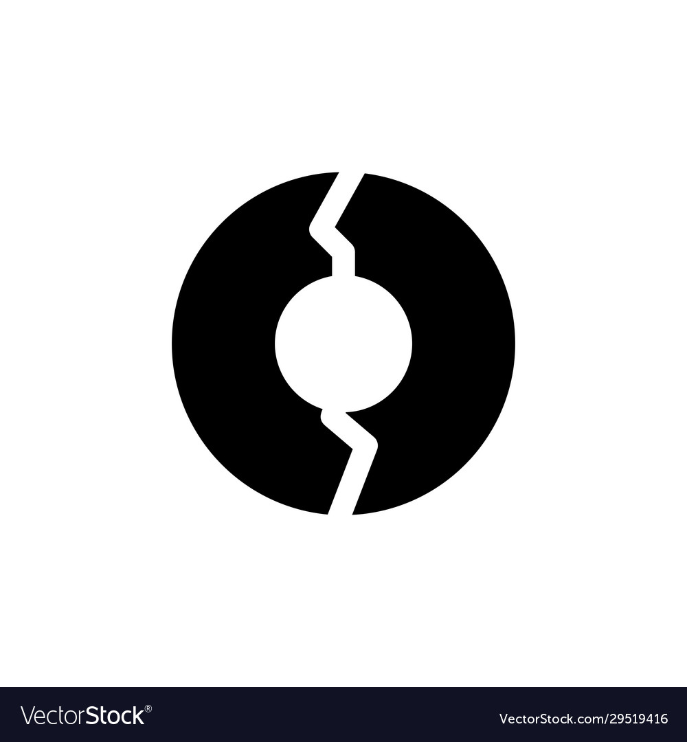 Disc error icon perfect for application web logo vector image Disc error icon perfect for application web logo