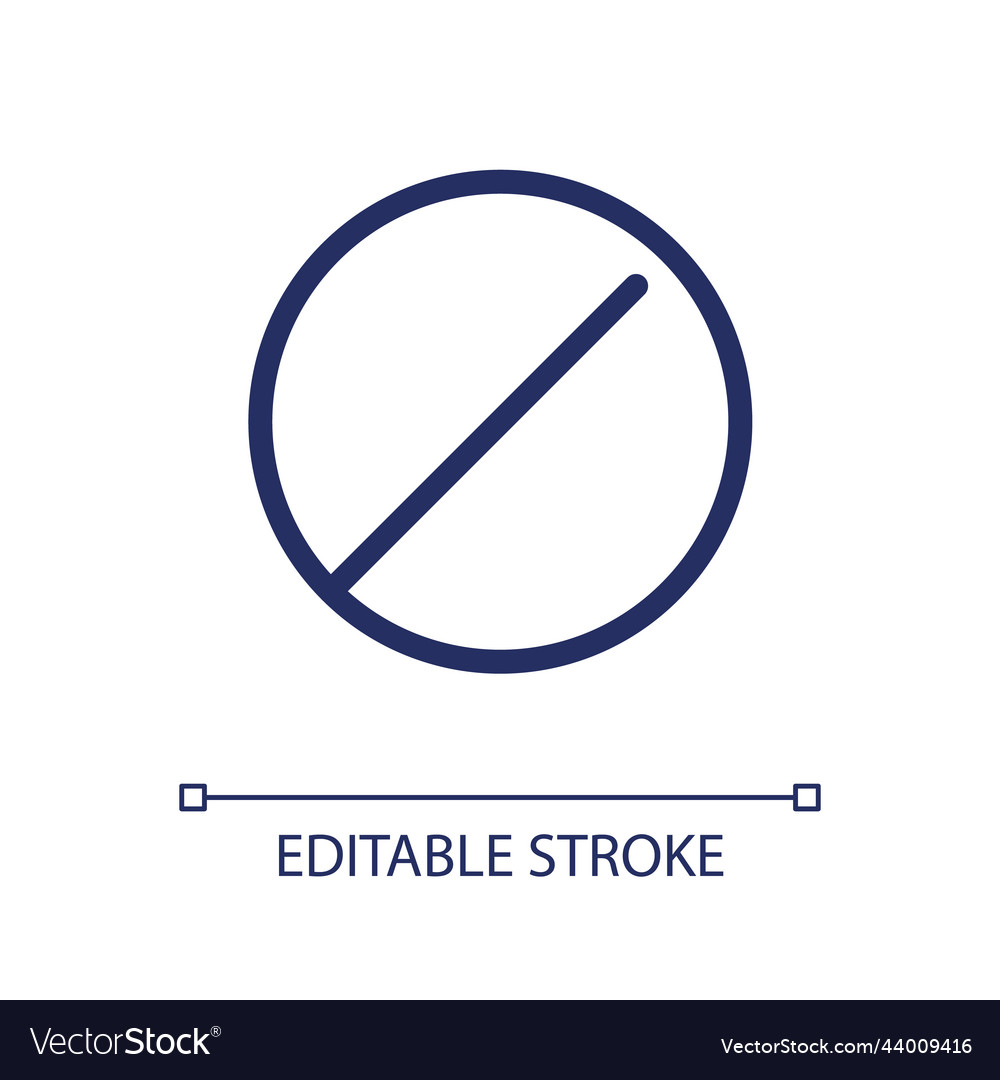 Disk shaped tablet pixel perfect linear ui icon vector image Disk shaped tablet pixel perfect linear ui icon