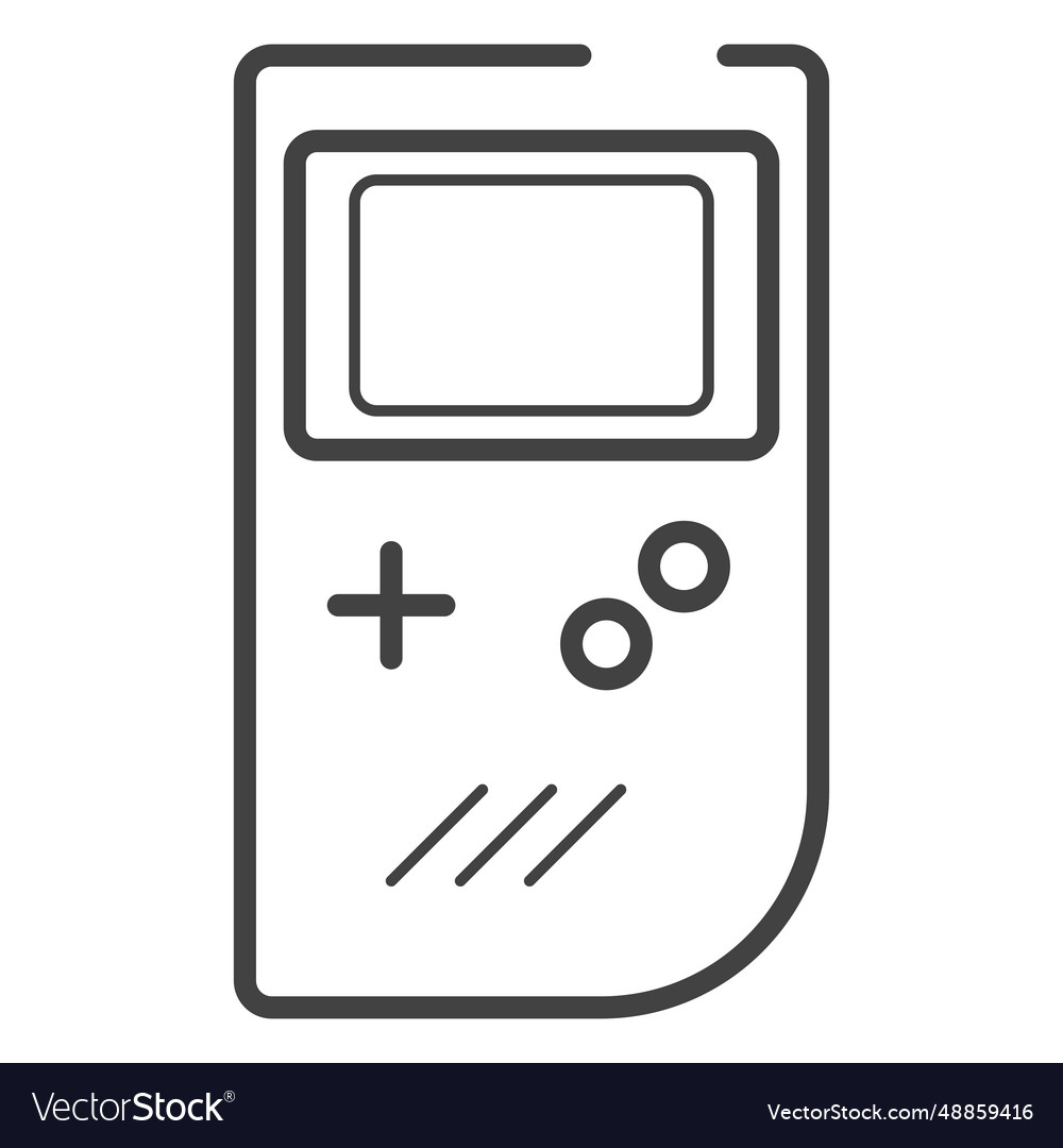 Game boy console stroke icon Royalty Free Vector Image