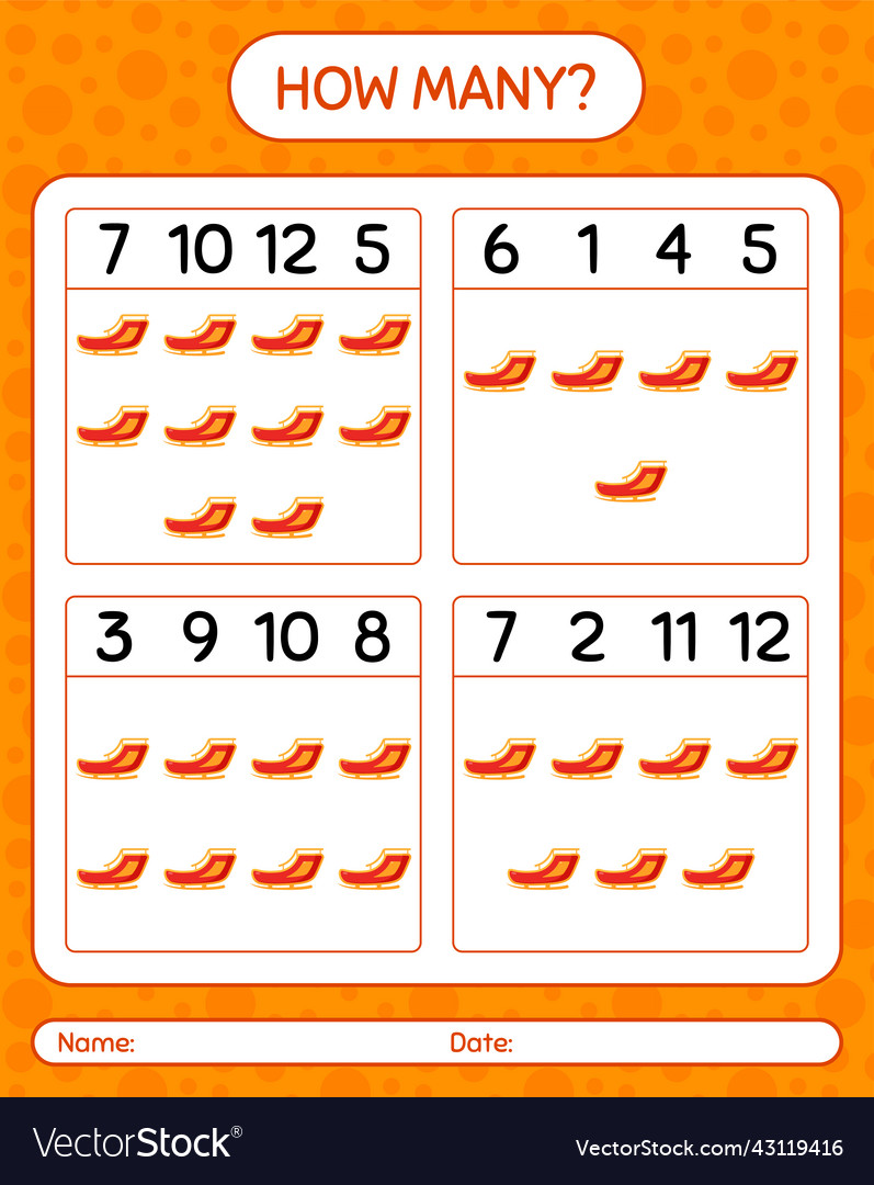 How many counting game with santas sleigh