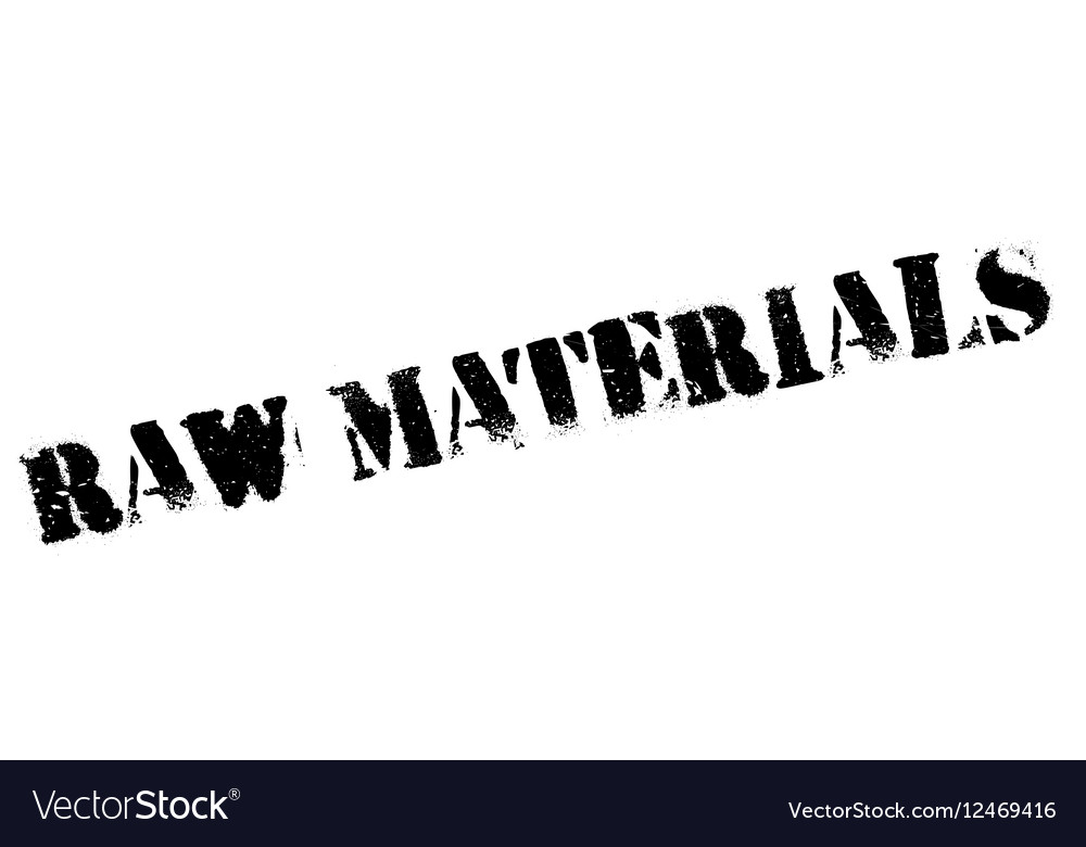 Raw Materials rubber stamp Royalty Free Vector Image