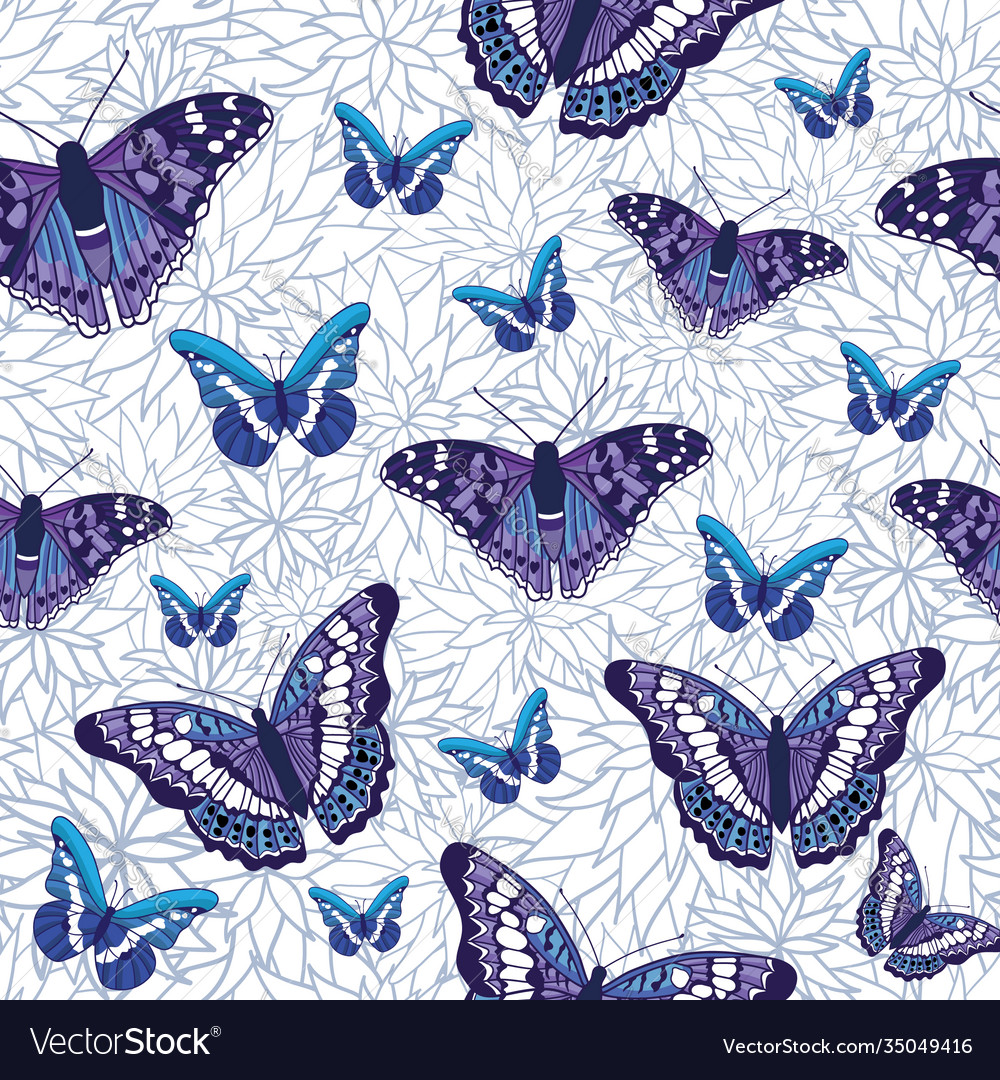 Seamless pattern with butterflies