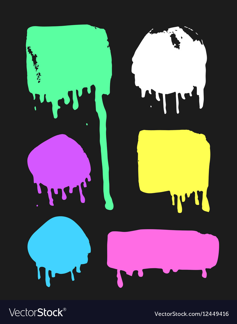 Set of hand drawn paint object for design use