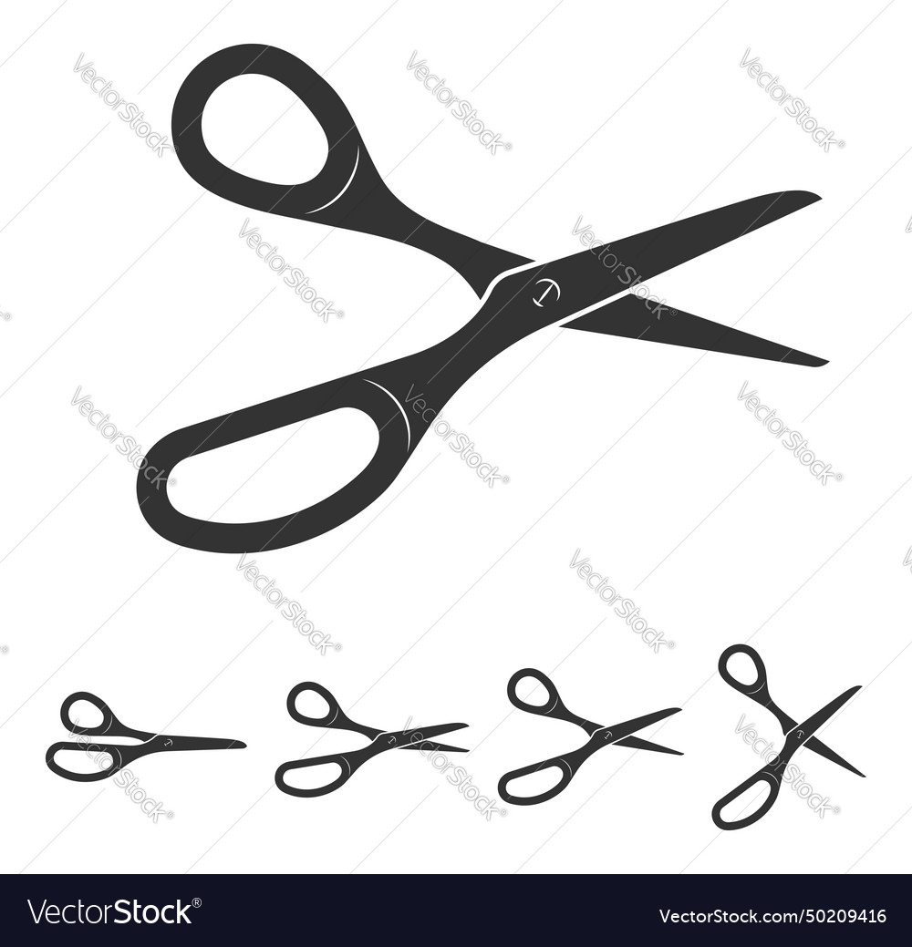 Set scissor icon scissors design element or logo