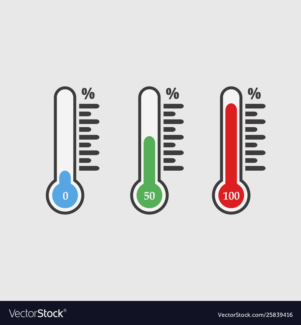 Thermometers icon with different levels design