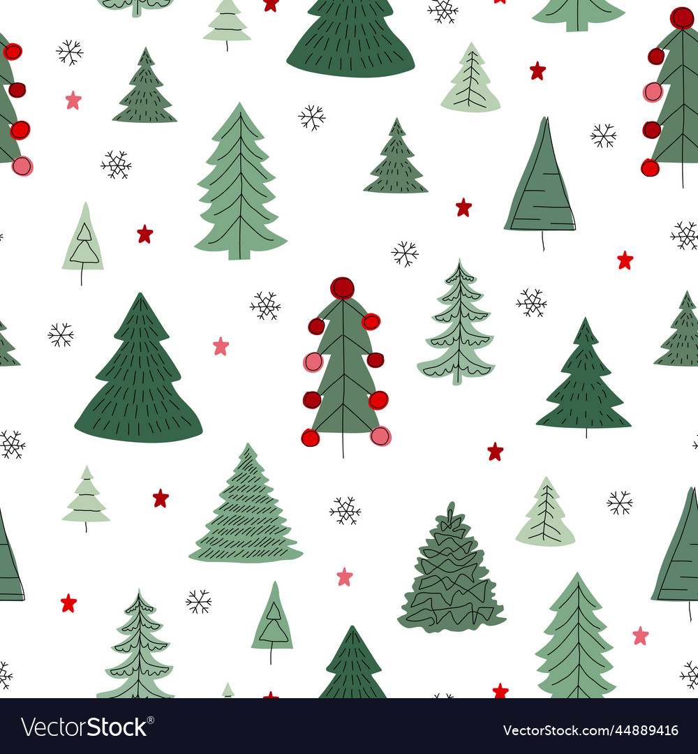 Winter seamless pattern with simple minimalist