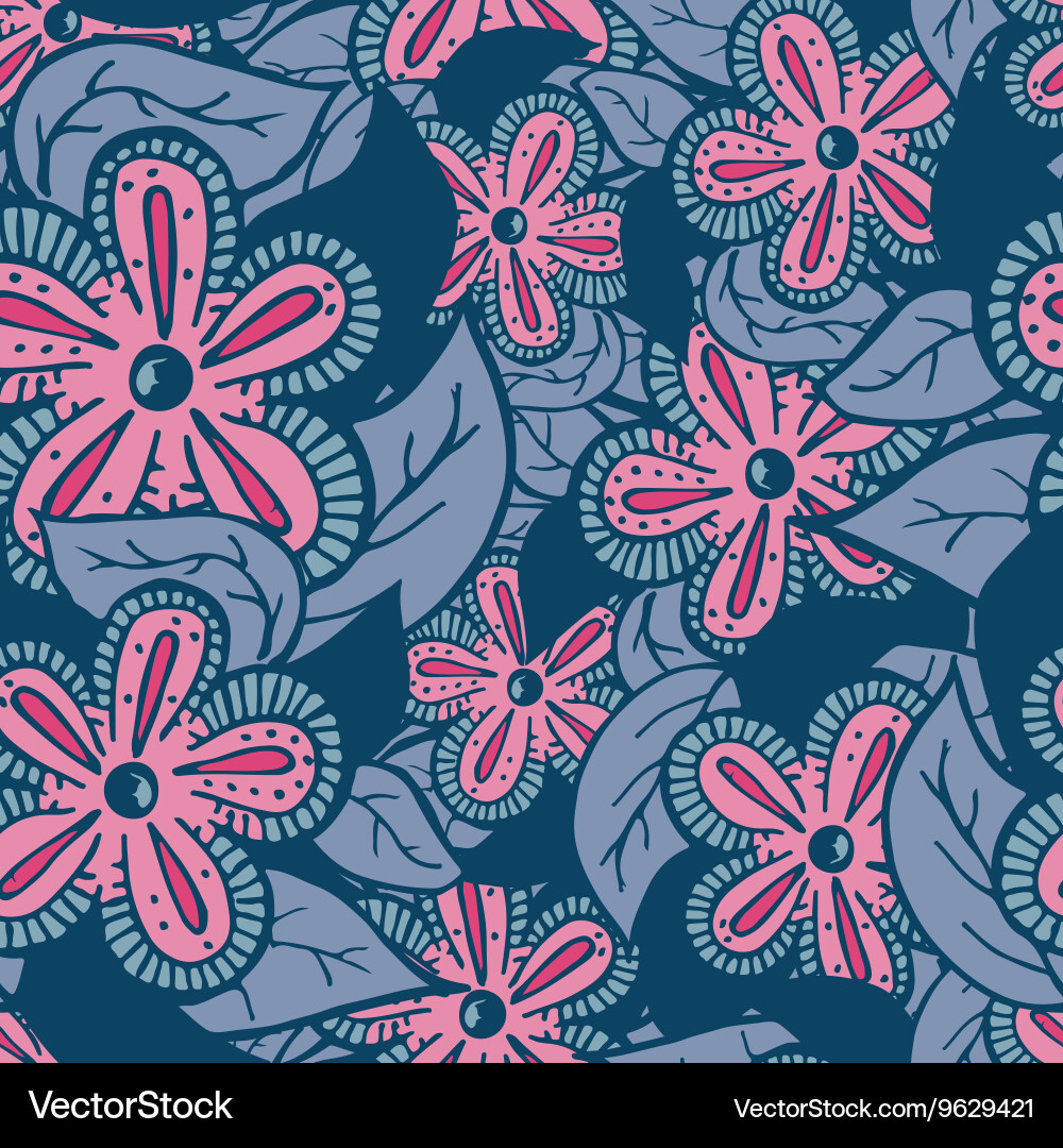Boho style hand drawn seamless pattern Royalty Free Vector