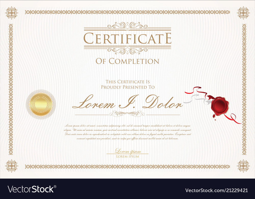 certificate or diploma retro design template diploma design template