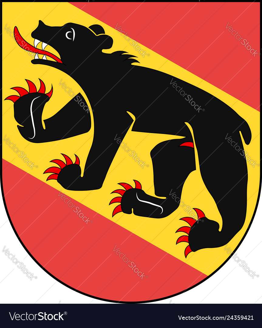 Coat of arms bern in switzerland Royalty Free Vector Image